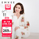 嫚熙（EMXEE）唐藝昕同款秋冬季睡衣小熊半邊絨親子裝孕婦懷孕期月子服 小熊白色【7A抗菌防螨】 M【奢柔半邊絨】