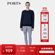 PORTS寶姿女裝商場(chǎng)同款早秋休閑圓領(lǐng)寬松運動(dòng)衛衣LP9N071SCD042 丈青 L