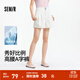 森馬（Semir）牛仔褲女寬松短褲chic百搭2025夏季新款涼感高腰A字褲甜酷風(fēng) 本白10101 27