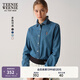 Teenie Weenie小熊女裝牛仔襯衫2025秋新款學(xué)院休閑簡(jiǎn)約棉美式上衣 中藍(lán)色 M 165