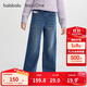 巴拉巴拉balaOne童裝兒童褲子女童冬加絨牛仔長(cháng)褲2025直筒褲208425108001