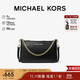 MICHAEL KORS禮物輕奢MK女包JET SET TRAVEL鏈條腋下斜挎手拿包中號黑/金色