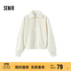 森馬（Semir）[商場(chǎng)同款]衛衣女純色溫柔2024秋季休閑風(fēng)寬松套頭衫101524116012