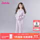 笛莎（DEESHA）童裝女童秋套裝2025年秋冬季新款中大童寬松休閑針織兒童運動(dòng)套裝 柔紫色 150