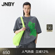 江南布衣（JNBY）【商場(chǎng)同款】25春新品T恤女趣味貓咪印花寬松圓領(lǐng)中袖5P2112550 072/中雜灰 M