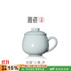 雅瓷汝窯茶杯辦公室陶瓷杯子帶蓋喝茶泡茶杯小青杯禮盒裝 汝窯小青杯 340ml 1只