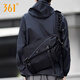 361°斜挎包男大容量港風(fēng)潮牌單肩包16英寸電腦包休閑機能工裝背包男