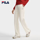 FILA 斐樂(lè )官方楊冪同款女士針織長(cháng)褲冬季新款時(shí)尚休閑直筒YODAR褲 霧蓮白-IV M 165/66A/M