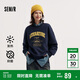 森馬（Semir）[商場同款]女oversize發(fā)熱抗菌2024冬季繡花抓絨上衣101724116004