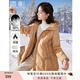 香影連帽羽絨服女冬季2025新款韓版純色a字白鴨絨中長(cháng)款保暖外套 桔色 M