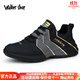 Walker Shop品牌運(yùn)動(dòng)鞋男鞋春秋新款舒適輕便跑步運(yùn)動(dòng)休閑鞋子男 黑灰色 41 （皮鞋碼）