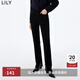LILY冬新款女裝開(kāi)叉都市通勤牛仔褲顯瘦百搭休閑鉛筆褲小腳褲 510黑 S