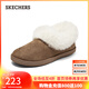 斯凱奇（Skechers）女鞋秋冬加絨時(shí)尚棉鞋舒適休閑單鞋169012 栗色/CSNT 37