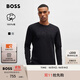 BOSS博斯男士輪廓徽標常規版棉毛T恤 001-經(jīng)典黑 XL