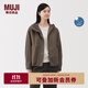 無印良品（MUJI）女式 不易沾水防紫外線便攜風(fēng)帽夾克 防曬衣 25年早秋 女裝 深咖啡色 L (165/88A)