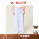 HOLLISTER25夏亞麻混紡baggy風(fēng)度假風(fēng)闊腿褲女裝KI356-5111 藍(lán)色條紋 M (165/74A)標(biāo)準(zhǔn)版
