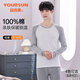 宜而爽【10A抑菌】秋衣秋褲男士純棉青少年冬季軟棉棉打底保暖內衣套裝