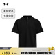 安德瑪（UNDERARMOUR）春夏Waffle Henley男子華夫格運動(dòng)休閑短袖T恤6007562黑色001 XL