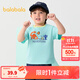 巴拉巴拉童裝寶寶短袖T恤吸濕速干純棉上衣男童2025夏季新款恐龍 粉綠40396 110