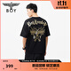BOY LONDON25新款夏季男女同款燙金朋克高街時(shí)尚潮牌短袖T恤N01805 黑色 XL