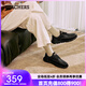 斯凱奇（Skechers）一腳蹬休閑舒適時(shí)尚修長(cháng)鞋型高回彈透氣運動(dòng)鞋 全黑色/BBK 39.5