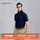 GANT/甘特【100%棉】夏男士休閑時(shí)尚印花logo翻領(lǐng)短袖T恤POLO衫 410藏青色 L