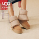 UGG冬季女士雙面襪筒經(jīng)典迷你雪地靴1158275AHS|陶器米灰色/栗色37