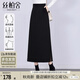 絲柏舍開(kāi)叉半身裙2025秋裝新款女裝簡(jiǎn)約氣質(zhì)高腰顯瘦A字中長(cháng)裙