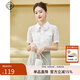固執(zhí)（OBSTINATE）【特價(jià)】夏季新款復(fù)古小香風(fēng)蕾絲短袖襯衫女10822CS07035 米白 XL