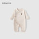 babylove新生兒連體衣春秋款純棉和尚服嬰兒衣服初生兒寶寶彩棉哈衣爬服