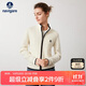 Navigare意大利小帆船女士全羊毛針織衫毛衣開(kāi)衫外套2334094503 白/黑 L 
