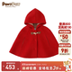 PawinPaw小熊童裝年秋冬嬰幼童斗篷外套女寶寶大衣綿羊毛拜年過(guò)年 Red紅色/20 110