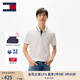 TOMMY JEANS【潮流鑲邊】25夏季男裝純棉珠地網(wǎng)眼商務(wù)翻領(lǐng)短袖T恤POLO 白色YBL L