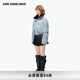 ANN ANDELMAN【明星同款】牛仔短款羽絨服外套藍色毛領(lǐng)加厚面包服 藍色 M