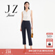 玖姿（JUZUI）商場(chǎng)同款通勤條紋西裝褲女裝夏款休閑褲JWCX11102 條丈青 S