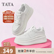 他她（TATA）孫樂(lè )言同款女鞋小白鯨鞋子厚底透氣板鞋小白鞋增高休閑鞋 白色 37