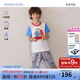 愛(ài)慕兒童（AIMER KIDS）夏新品男女童莫代爾兒童睡衣家居套裝短袖可愛(ài)輕薄透氣童裝親子裝 男-高分時(shí)刻AK243E401 170