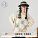 紫涵立體拼接圓領(lǐng)衛(wèi)衣女年冬季甜美森系圓領(lǐng)常規(guī)套頭上衣 米金 S