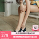 斯凱奇（Skechers）漁夫鞋秋季一腳蹬女鞋蕾絲單鞋透氣懶人散步鞋休閑媽媽鞋健步鞋 896020-BKW/黑色/白色 37