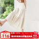 百圖betu女裝2025夏季新款半身裙松緊腰頭不對稱(chēng)蛋糕裙裙子女2504T66 杏色 S