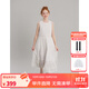 ELLE KIDS童裝 花邊拼接無(wú)袖連衣裙女童夏季新款法式度假繡花裙子 白色 160 (S)