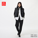 優(yōu)衣庫女裝彈力長(cháng)褲/內里起毛休閑褲褲子25秋冬新款479405 09 黑色 M /160/68A