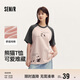 森馬短袖t恤女中長(cháng)款插肩袖春夏純棉打底衫熊貓印花101324100069