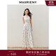 MAXRIENY[第2件半價(jià)]【浪漫花園-商場(chǎng)同款】城市度假風(fēng)綁帶深v露背連衣裙 粉花 L 03/38
