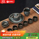 金鑲玉茶具套裝 龍泉陶瓷手工茶壺茶杯送禮品盒高檔 礦釉鐵胎青瓷茶具