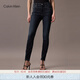 Calvin KleinJeans四季款女士休閑簡(jiǎn)約貼片ck高腰緊身洗水微彈牛仔褲J220064 1BJ-牛仔深藍 25