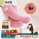 棉奇熊嬰兒襪子秋冬款加厚加絨毛圈襪女寶A類(lèi)純棉冬季保暖不勒腿中筒襪 YW16【加厚毛圈 抗寒保暖】 4雙 1-3歲 -建議腳長(cháng)12-14CM