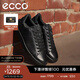 愛(ài)步（ECCO）男鞋 休閑板鞋男鞋百搭系帶潮流低幫鞋子 街頭輕巧521304 HL 黑色52130451052 41