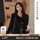 歌力思（ELLASSAY）秋冬新款羊毛羊絨小香風(fēng)外套女EWB351T01000 經(jīng)典黑 M