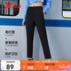 特步小C褲女梭織長(cháng)褲透氣冰絲運動(dòng)褲876228980184 正黑色 XL 